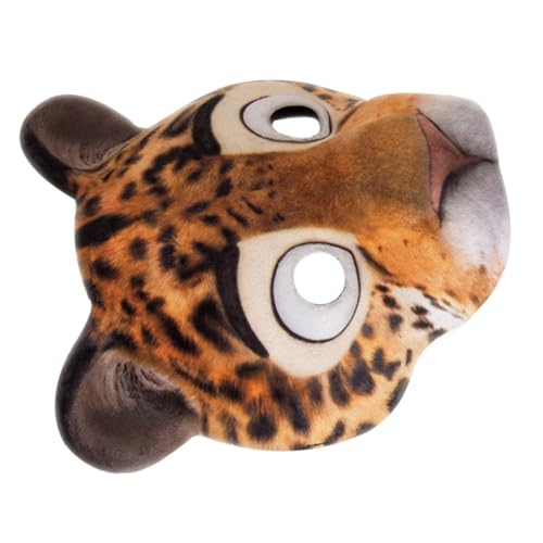 NOLITOY Leoparden Halbgesichtsmaske EVA Tier Karnevalsmasken mit Elastischem Band für Halloween Faschingskostüme und Cosplay Events Geeignet für Kostümpartys und Themenfeiern von NOLITOY