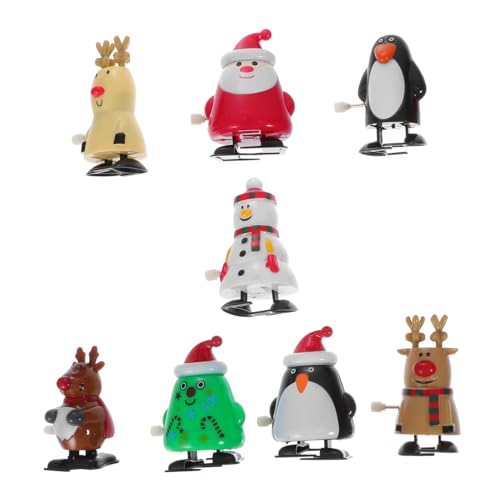 NOLITOY Lernspielzeug Für Kinder 8 STK Weihnachtliches Aufziehspielzeug Sortiert Kind Elch Eisen Entwicklungsspielzeug von NOLITOY