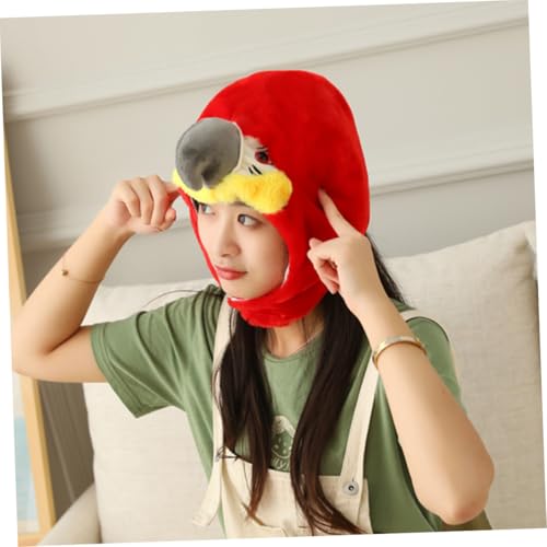 NOLITOY Lustiger Papageienkopf hut aus Niedliches Party kostüm Cartoon Tiermütze Einstellbare für Damen und Herren für Karneval Halloween Themenfeiern und Fasching NOLITOY Lustiger Papageienkopf hut aus Niedliches Party kostüm Cartoon Tiermütze Einstellbare für Damen und Herren für Karneval Halloween Themenfeiern und Fasching von NOLITOY