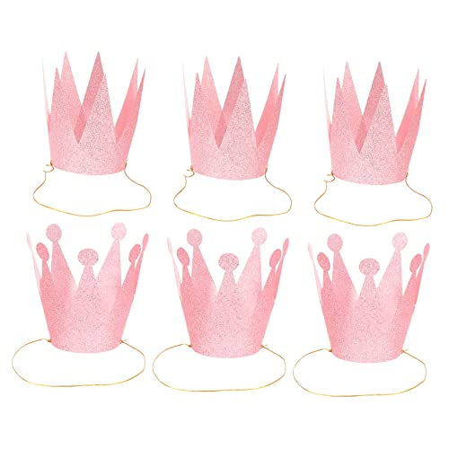 NOLITOY Mädchenmütze 6st Prinzenkronen Für Kinder Glitter Prinz Kronen Party- - Papier Party Crown Goldene Party-kronenhüte Prinz Kronen Für Kinder Geschenk Requisiten Prinzessin Baby von NOLITOY