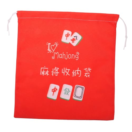 NOLITOY Mahjong-Tasche Leere Mah-Jongg-Tragetasche Chinesische Mah-Jongg-Tasche Mit Kordelzug Weiche Partyspiel-Aufbewahrungstasche Für Glückliche Mahjong-Spieler Mahjong-Liebhaber von NOLITOY