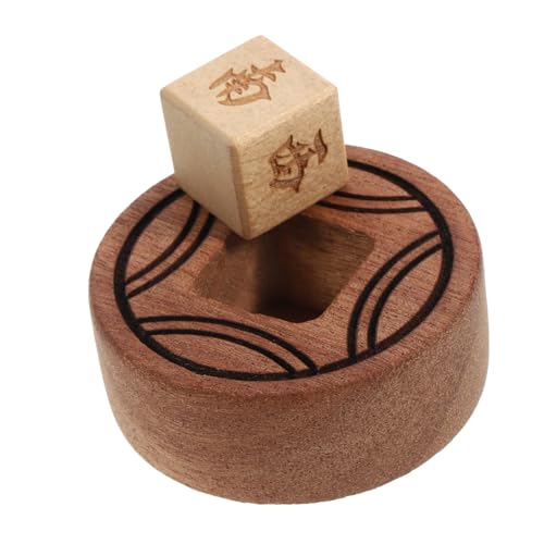 NOLITOY Mahjong Windrichtungswürfel aus Holz Tragbares Würfelspiel für Zuhause Partys und Ktv Leicht Handlich und Langlebig für Unterhaltung und Spaß von NOLITOY