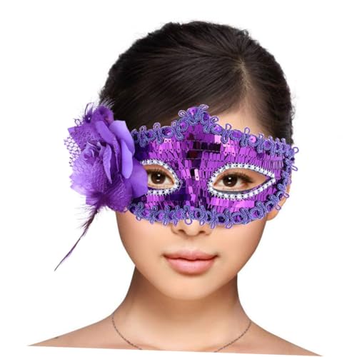 NOLITOY Maskenball Masken Venezianische Masken Karneval Maskerade Cosplay-brille Maskerade Masken Partybrille Maskerade-masken Für Frauen Partymasken Jahrgang Venedig Violett Fräulein von NOLITOY
