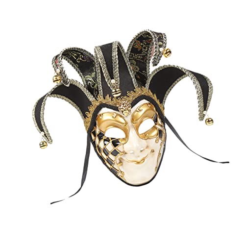 NOLITOY Maskerade Karnevalsmasken für Frauen Kostüm Vollgesichtsmaske Theatermaske masquerade kostüme für maskenball Wohnkultur für Männer Golddekor Clown-Hut bilden Mann von NOLITOY