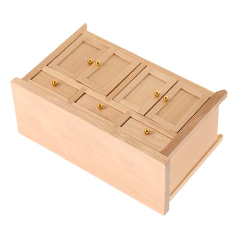 NOLITOY Maßstab Miniatur Wohnzimmer Schrank Stabiles Holz Kabinett für Dollhouse Dekoration von NOLITOY