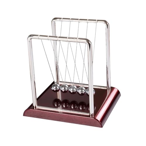 NOLITOY Metall Newton Schwungkugel Quadratisches Stoßpendel Dekoratives Schreibtischspielzeug für Büro Zuhause Geschenk ohne Batterie Großer Roter Sockel NOLITOY Metall Newton Schwungkugel Quadratisches Stoßpendel Dekoratives Schreibtischspielzeug für Büro Zuhause Geschenk ohne Batterie Großer Roter Sockel von NOLITOY