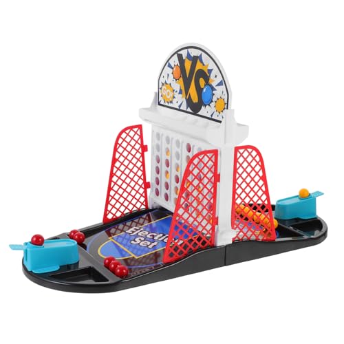 NOLITOY Mini Desktop Basketballspiel mit Four in A Row Funktion Tisch Flipper und Fingerspielzeug Fördert Fingerfertigkeit Lustiges Freizeitspiel für Zufällige Farbe von NOLITOY