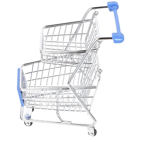 NOLITOY Mini Einkaufswagen aus Doppelt Dunkelblau Stabiler Aufbewahrungscontainer Kinderspielzeug und Praktische Tischdekoration für Büro und Zuhause für Kaufladen und Rollenspiel NOLITOY Mini Einkaufswagen aus Doppelt Dunkelblau Stabiler Aufbewahrungscontainer Kinderspielzeug und Praktische Tischdekoration für Büro und Zuhause für Kaufladen und Rollenspiel von NOLITOY