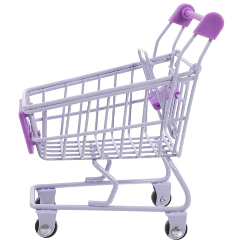 NOLITOY Mini Einkaufswagen für Stabiles Miniatur handwagen Modell Detailgetreuer Bunter Supermarkt Einkaufswagen Vielseitig als Puppenhaus Dekoration und Sammelobjekt Geeignet von NOLITOY