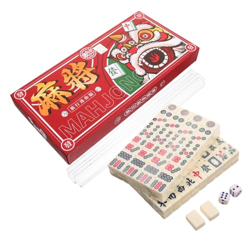 NOLITOY Mini Mahjong Set Tragbar Kompaktes Reise Mahjong Spielkleinset Mit Klarem Design Robusten Materialien Und Vielseitiger Nutzung Für Zuhause Camping Und Party von NOLITOY