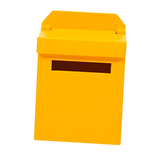 NOLITOY Mini-Puppenhaus-Zubehör Mini-Sachen Miniaturfigur Puppenhaus-Briefkasten handwerkskunst handystativ winziger Briefkasten aus Holz Mini-Mailbox-Modell hölzern Yellow von NOLITOY