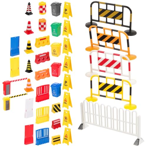 NOLITOY Mini Verkehrsschilder Lernspielzeug Verkehrszeichen Modell mit Teilen Pädagogisch Nützlich für Vorschulkinder Realistische Farben Fördert Verkehrssicherheit und Wissen Spielerisch von NOLITOY