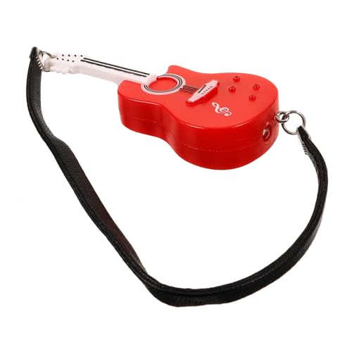 NOLITOY Miniatur Gitarre Rot Dekoratives Accessoire Puppenhaus für Mädchen Weihnachtsüberraschung Desktop Büro Dekoration von NOLITOY