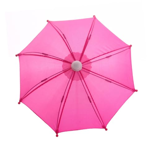 NOLITOY Miniatur Puppenhaus Regenschirm Modell Mini Doll Umbrella Lebensecht Proportioniert Sturmfest Leichtes Puppenzubehör für Realistische Dekoration Farblich Akzentuiert Rosa von NOLITOY