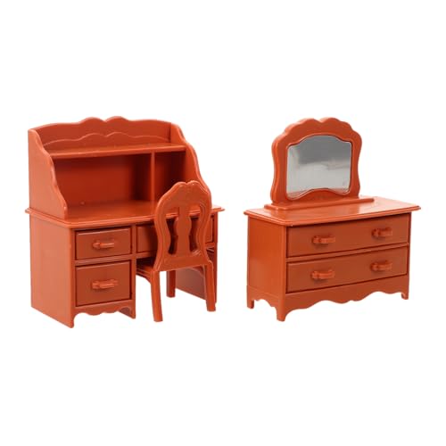 NOLITOY Miniatur Schminktisch mit Hocker und Spiegel Stabiles Resin Puppenhaus Möbel Detailgetreuer Schminktisch für Puppenhaus Dekoration und Kreatives Rollenspiel NOLITOY Miniatur Schminktisch mit Hocker und Spiegel Stabiles Resin Puppenhaus Möbel Detailgetreuer Schminktisch für Puppenhaus Dekoration und Kreatives Rollenspiel von NOLITOY