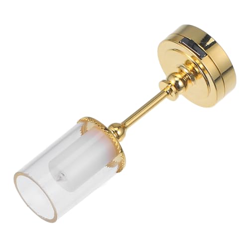 NOLITOY Miniatur Tischlampe Modell mit Flackerndem Licht Detailgetreu Gestaltete Puppenhaus Beleuchtung Dekorative Miniaturlampe für Puppenmöbel und Puppenstube Realistisches Mini Haus von NOLITOY