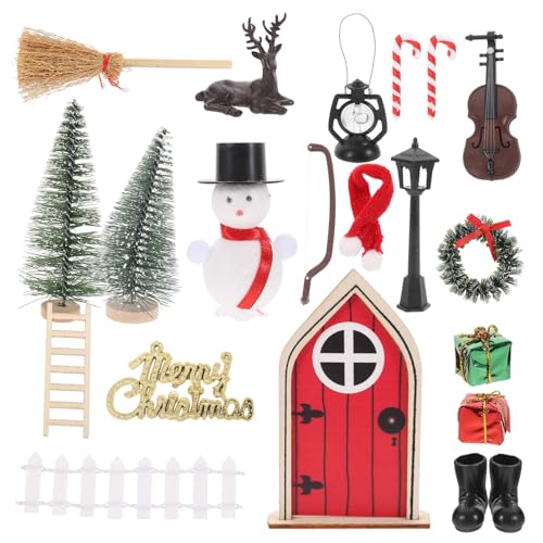 NOLITOY Miniatur Weihnachtsdeko Miniaturhaus Ornament Sicher Langlebig Handlich Fotorequisite Festliche Wohnraumdekoration von NOLITOY