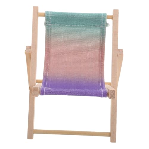 NOLITOY Miniaturgeschenke Zum Basteln Handyhalterung Liegestuhl Miniaturstühle Dollhouse Dekorationen Mobiler Desktop-klappständer Mini-handyhalter Klappstuhl Telefonhalter Stoff von NOLITOY