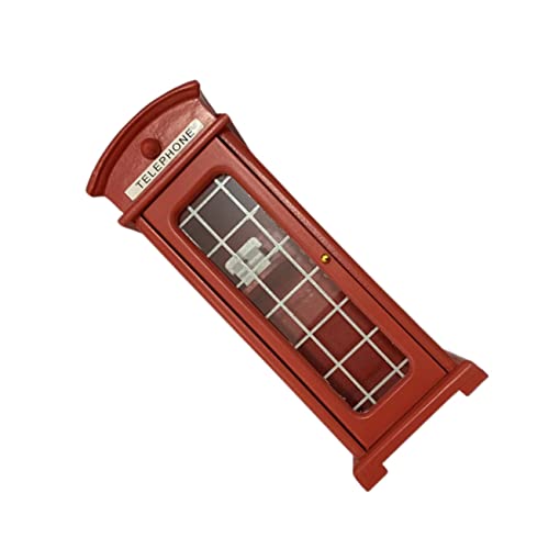 NOLITOY Miniaturmodell Mini Zubehör für Puppenhaus Rote Telefonzelle für Kreative Mikroszenen und Fotografie Deko Langlebiges Material für Modell NOLITOY Miniaturmodell Mini Zubehör für Puppenhaus Rote Telefonzelle für Kreative Mikroszenen und Fotografie Deko Langlebiges Material für Modell von NOLITOY