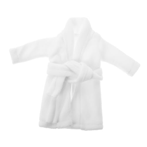 NOLITOY Miniaturpuppen Bademantel und Stilvoller Puppenmantel Weißes Outfit für Puppen Zubehör für Puppenpartys und Festliche Anlässe Perfektes von NOLITOY