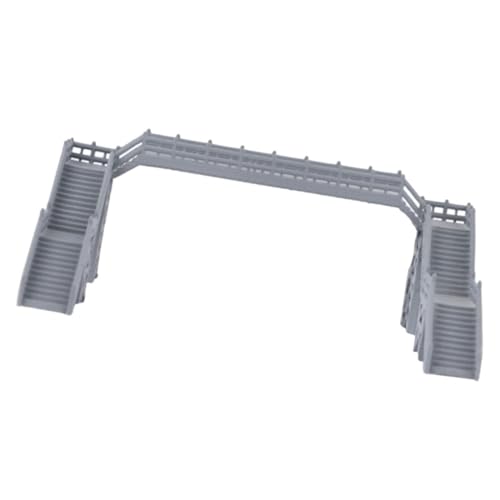 NOLITOY Modelleisenbahn Zug Züge Fußgängerbrückenmodell N Scale People Footbrücke Sandtisch-gebäudemodell Zubehör Für Sandtischmodelle Mini-fußgängerbrücke Landschaft Abs Grau von NOLITOY