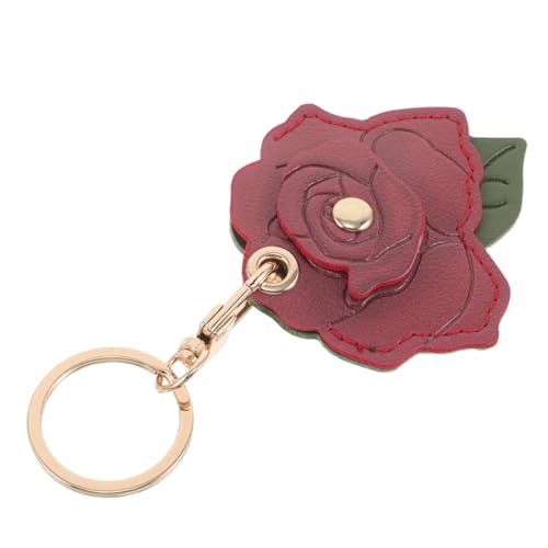 NOLITOY Multifunktionale Kartenhalterung für Damenhandtaschen Zugangskarten Hülle Schlüsselanhänger für Täglichen Gebrauch Dunkelrot von NOLITOY