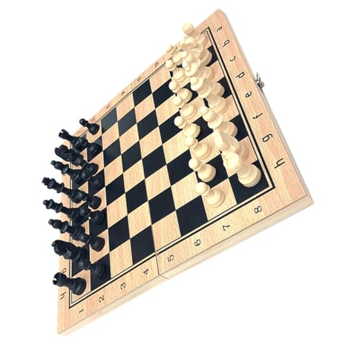 NOLITOY Multifunktionales Faltbares Schachspiel Leichtes Tragbares Lernspielzeug für Faltbares Schachbrett Pädagogisches Spiel für Junge Mädchen und Anfänger von NOLITOY