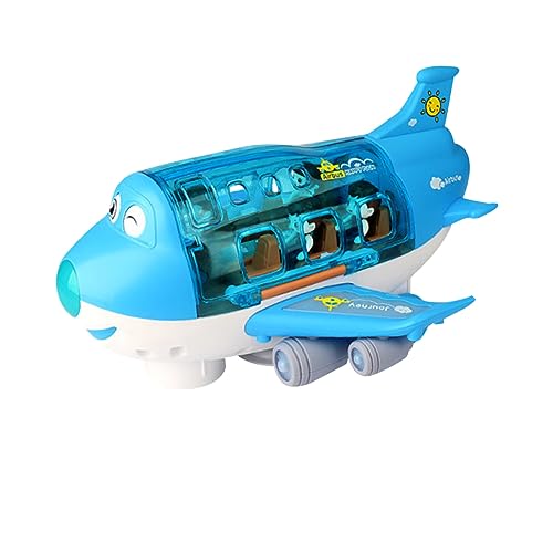 NOLITOY Musikalisches Spielzeugflugzeug für Kleinkinder Interaktives Flugzeug mit Licht und Bewegung Fördert die Motorik für Kleinkinder ohne Batterien von NOLITOY