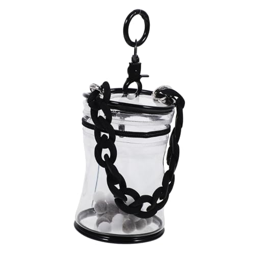 NOLITOY PVC Transparente Mini Puppe Tragetasche mit Reißverschluss Kleine Klare Aufbewahrungstasche Wasserabweisend mit Kette Praktisches Accessoire für Unterwegs und Staubschutz NOLITOY PVC Transparente Mini Puppe Tragetasche mit Reißverschluss Kleine Klare Aufbewahrungstasche Wasserabweisend mit Kette Praktisches Accessoire für Unterwegs und Staubschutz von NOLITOY