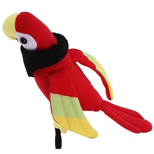 NOLITOY Piraten-Papagei-Requisite Piraten-Papageien- Vogel- Schulterpapagei Kuscheltier Papagei auf Schulter Halloween gefüllter Papagei für die Schulter Plüsch von NOLITOY