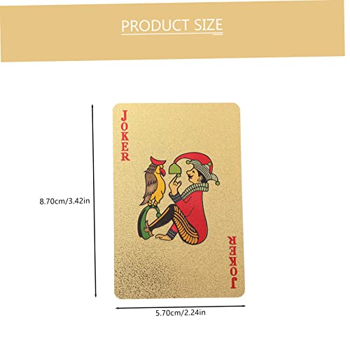 NOLITOY Plated Poker Cards Goldfarben PVC Langlebig Party Kartenspiel für Spiele und Gesellige Runden mit Exzellenter Haptik und Strapazierfähigem Material von NOLITOY