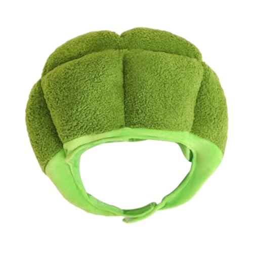 NOLITOY Plüsch Brokkoli Hut Erwachsene Gemüse Kostüm Zubehör Cartoon Halloween Party Verkleidung Fotorequisit Weiches Bequemes Stoffdesign Vielseitig Einsetzbar von NOLITOY