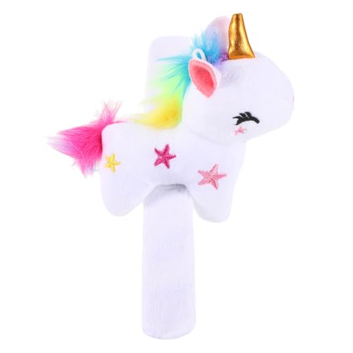 NOLITOY Plüsch Einhorn Slap Armband Leicht Flauschig Kinderparty Deko Tiermotiv Kuscheliges Stoffarmband Partygeschenk Weiß von NOLITOY