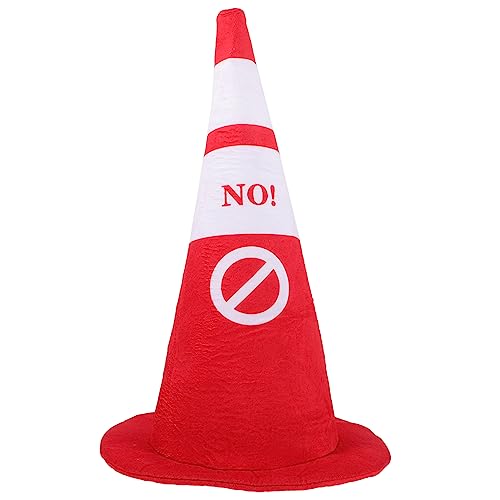 NOLITOY Plüsch Verkehrskegel Hut Party Kostüm Kopfbedeckung Karneval Cosplay Foto Requisite Erwachsene Teenager Leicht Bequem von NOLITOY