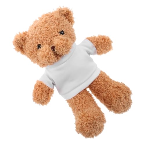 NOLITOY Plüsch-teddybär Klein Sanft und Robust mit Blanko-t-Shirt für DIY Sublimation Party Favor Kuscheltier Shower Geschenk für Kleinkinder und Sammler von NOLITOY