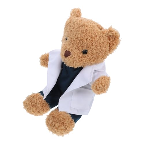 NOLITOY Plüschbär Arzt mit Uniform Weiches Kuscheltier Bär als für Medizinstudenten Pflegepersonal und Dekorativ und Gemütlich für Zuhause und Büro NOLITOY Plüschbär Arzt mit Uniform Weiches Kuscheltier Bär als für Medizinstudenten Pflegepersonal und Dekorativ und Gemütlich für Zuhause und Büro von NOLITOY