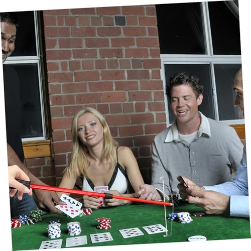 NOLITOY Poker Chip Collector Teleskopischer Rechen Robuster Poker Chip Rake für Spielchips Sammelstange für Pokerabende und Spiele von NOLITOY