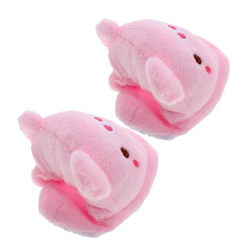 NOLITOY Puppen Hausschuhe Plüsch Schwein Design Kuschelige Winteraccessoires für Puppen Mädchen Puppenzubehör Niedliche Plüschschuhe von NOLITOY