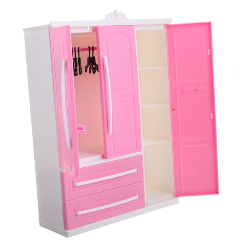 NOLITOY Puppengarderobe Möbel Babypuppe Miniatur Kleiderbügel Puppenschrank Puppenkleiderbügel Puppenkleiderbügel Puppengarderobe Schrank Puppenkleiderbügel Puppenkleiderbügel Kunststoff von NOLITOY