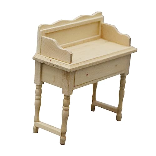 NOLITOY Miniatur Schreibtisch Figurine Für Puppenhäuser Möbel Für Miniatur-szenen Kreative Dekoration Für Kinderzimmer Und Fotografie von NOLITOY
