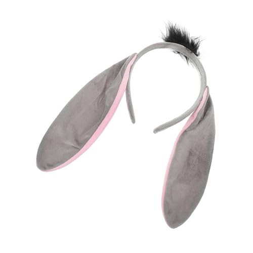 NOLITOY Realistisches Eselohren Stirnband Leichtes Tier kopfschmuck Kostümzubehör Für Erwachsene Karneval Halloween Cosplay Party Tierisches Accessoire von NOLITOY