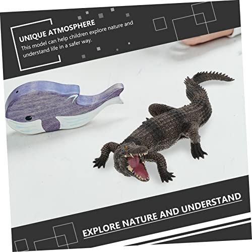 NOLITOY Realistisches Krokodil Modell für Detailgetreues Tierornament Robustes Wildtier Dekorationsmodell Pädagogisches Lernspielzeug für Jungen und Mädchen von NOLITOY