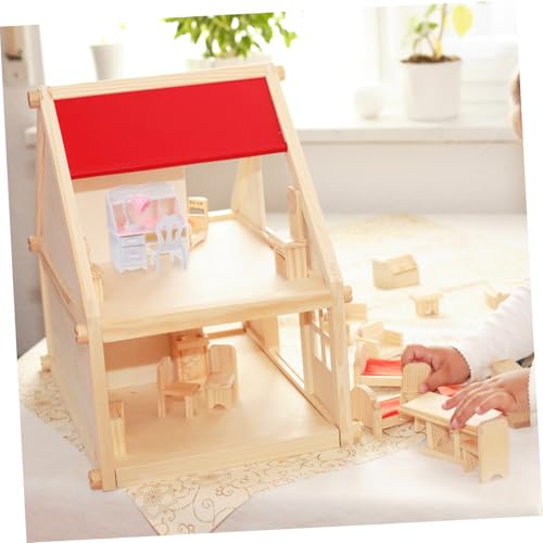 NOLITOY Realistisches Miniatur Pianomodell aus Dekoratives Puppenhausmöbel Langlebiges Detailreiches Miniatur Schreibtisch für Mini Haus und Teilig von NOLITOY