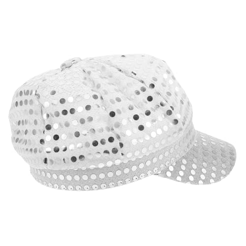 NOLITOY Retro Disco Ball Mütze mit Glitzernden Pailletten Kleine Achteckige Kappe Geschlechtsneutral Komfortable Innenfütterung Langlebige Funkelnde Spiegelpailletten für Bühne Party und NOLITOY Retro Disco Ball Mütze mit Glitzernden Pailletten Kleine Achteckige Kappe Geschlechtsneutral Komfortable Innenfütterung Langlebige Funkelnde Spiegelpailletten für Bühne Party und von NOLITOY