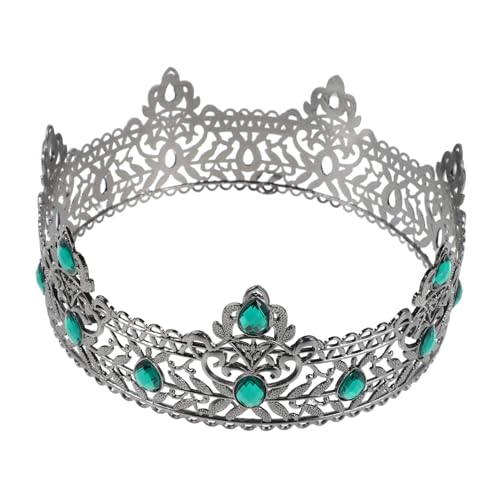 NOLITOY Rhinestone Königskrone Herren Mittelalterlicher Prinz Diadem Stilvolles Kostüm Party Zubehör für Geburtstag Halloween Prom von NOLITOY