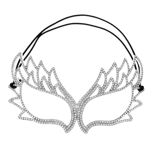 NOLITOY Rhinestone Maske für Damen Halbmaske für Karneval Halloween Maskenball Masquerade Accessoire mit Glitzersteinen Leicht Komfortabel zu Festliche Anlässe NOLITOY Rhinestone Maske für Damen Halbmaske für Karneval Halloween Maskenball Masquerade Accessoire mit Glitzersteinen Leicht Komfortabel zu Festliche Anlässe von NOLITOY