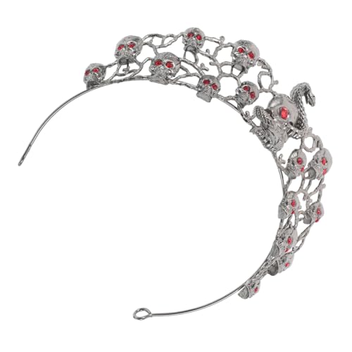 NOLITOY Rhinestone Skull Crown Halloween Party Tiara Leichtes Goth Barock Stirnband Aus Legierung Für Cosplay Festliche Dekoration NOLITOY Rhinestone Skull Crown Halloween Party Tiara Leichtes Goth Barock Stirnband Aus Legierung Für Cosplay Festliche Dekoration von NOLITOY