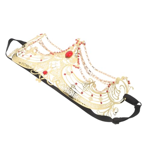 NOLITOY Rhinestone Tassel Halbgesichtsmaske mit Eleganter Quaste und Dekorativer Kette Modisches Maskenaccessoire für Kostümpartys Maskenbälle Halloween und Cosplay Vielseitig Kombinierbar von NOLITOY