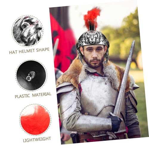 NOLITOY Römischer Helm Spartanischer Kriegsherren Helm mit Federbesatz Cosplay Kostüm Zubehör für Erwachsene Mittelalter Krieger Party Dekoration NOLITOY Römischer Helm Spartanischer Kriegsherren Helm mit Federbesatz Cosplay Kostüm Zubehör für Erwachsene Mittelalter Krieger Party Dekoration von NOLITOY