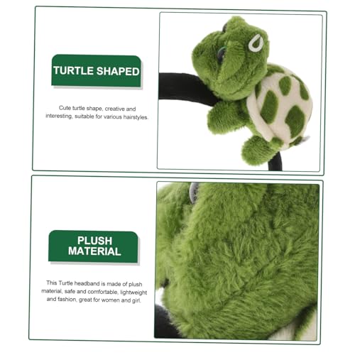 NOLITOY Schildkröten haarreif Halloween Stirnband mit Haarclip Kuschelige Tier cosplay kopfbedeckung Damen Karneval Party Zubehör von NOLITOY